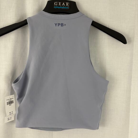 YPB Your Personal Best Snap Front Cropped Yoga Athletic Tank top NWT Small - Picture 5 of 5